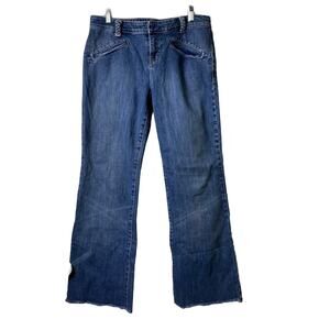 Tommy Hilfiger Vintage 2005 WIde Leg Raw Hem Jeans Sz 10‎ (2476)
